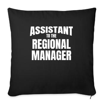 Assistante du bureau des cadeaux du responsable régional - Housse de coussin décorative 45 x 45 cm - noir - Devant