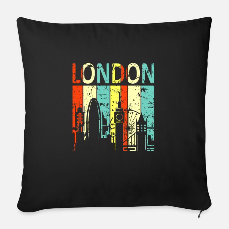 London - Sofakissenbezug 45 x 45 cm - Schwarz