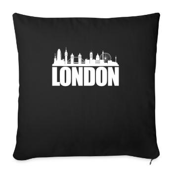 Londres - Housse de coussin décorative 45 x 45 cm - noir - Devant