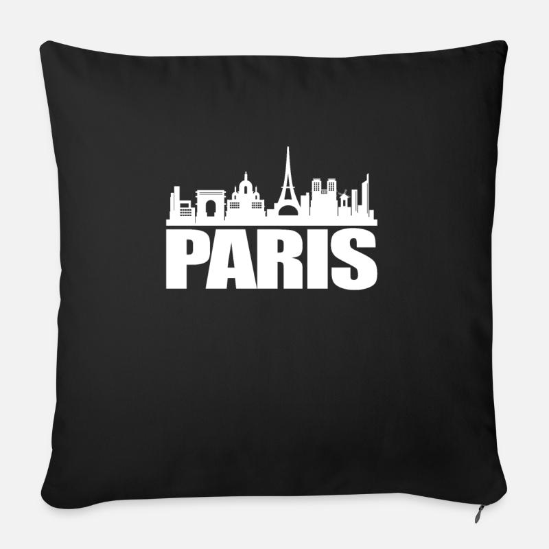 Paris - Sofakissenbezug 45 x 45 cm - Schwarz