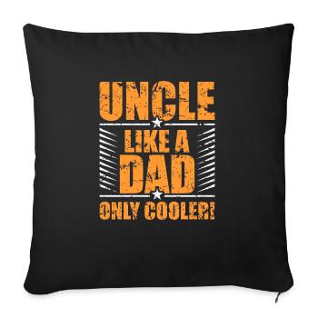 uncle - Sofa pillowcase 17,3'' x 17,3'' (45 x 45 cm) - black - Front