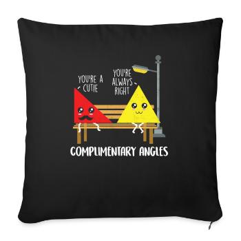 Funny Geometry Pun Gift Design Complimentary - Sofa pillowcase 17,3'' x 17,3'' (45 x 45 cm) - black - Front