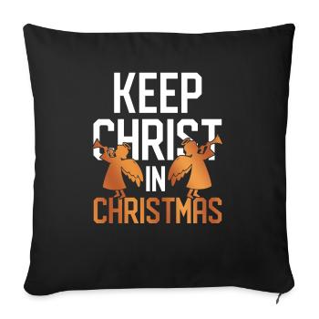 Jésus Christkind Noël - Housse de coussin décorative 45 x 45 cm - noir - Devant