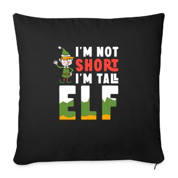 Christmas Elf - Sofa pillowcase 17,3'' x 17,3'' (45 x 45 cm) - black - Front