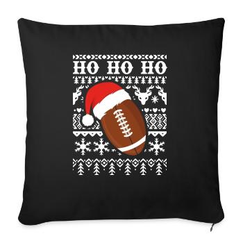 Football Weihnachtsoutfit Ugly Christmas - Sofakissenbezug 45 x 45 cm - Schwarz - Vorne