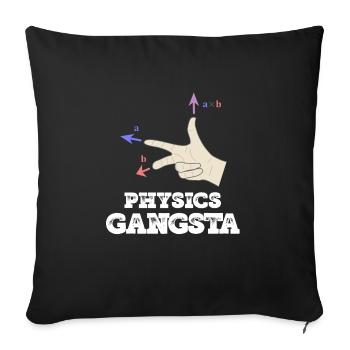 Physique Gangsta design drôle physique en détresse - Housse de coussin décorative 45 x 45 cm - noir - Devant