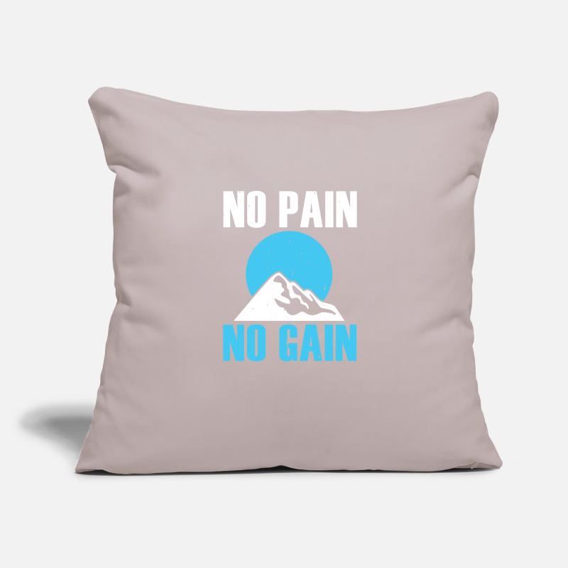 pas de douleur pas de gain Housse de coussin décorative 45 x 45 cm