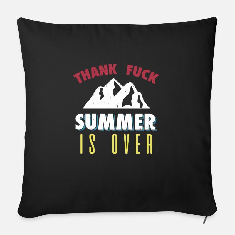 Summer is over - Sofakissenbezug 45 x 45 cm - Schwarz