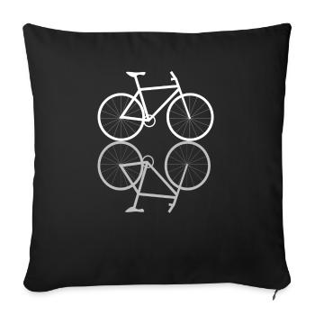 Bike on bike - Sofa pillowcase 17,3'' x 17,3'' (45 x 45 cm) - black - Front
