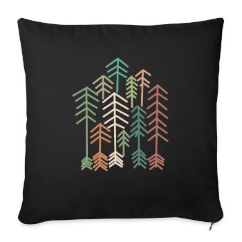 Waldfreund - forest, nature, outdoor - Sofa pillowcase 17,3'' x 17,3'' (45 x 45 cm) - black - Front