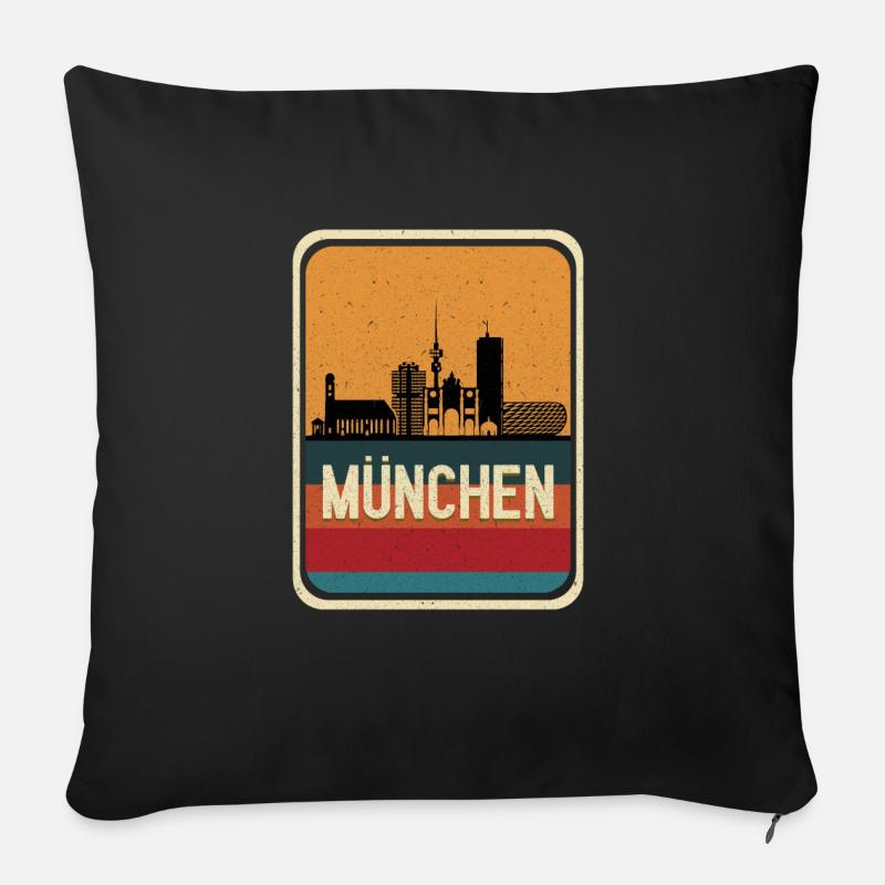 München - Sofakissenbezug 45 x 45 cm - Schwarz