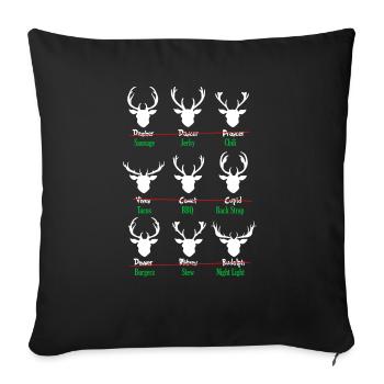 Noël - Housse de coussin décorative 45 x 45 cm - noir - Devant