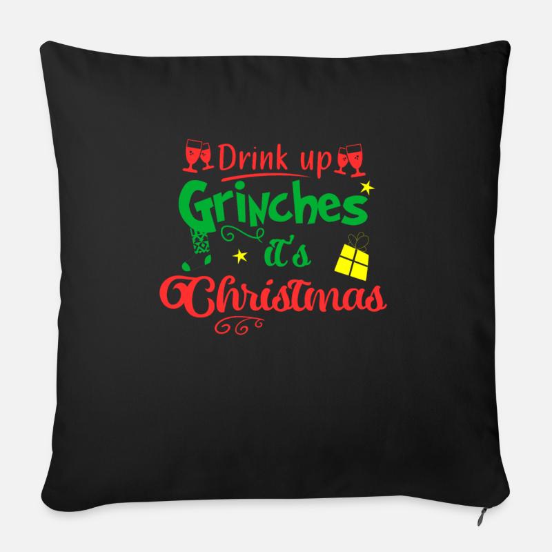 Weihnachten - Sofakissenbezug 45 x 45 cm - Schwarz