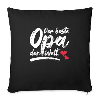 Der beste Opa der Welt - Sofakissenbezug 45 x 45 cm - Schwarz - Vorne