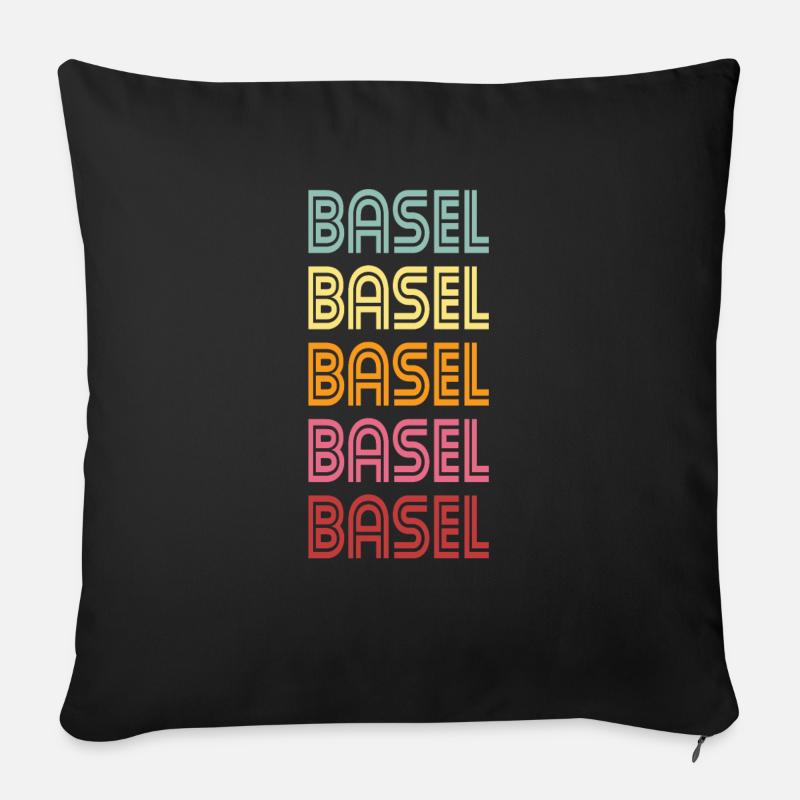 Basel - Sofakissenbezug 45 x 45 cm - Schwarz