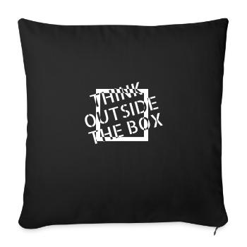Think outside the box Typography Artist Gift - Sofa pillowcase 17,3'' x 17,3'' (45 x 45 cm) - black - Front