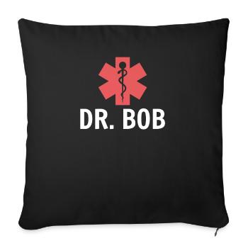 Dr.Bob Carnaval carnaval carnaval costume de carnaval docteur - Housse de coussin décorative 45 x 45 cm - noir - Devant