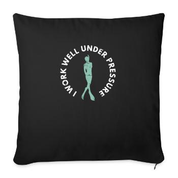 Scuba Diving Apnea Diving Divers Sea Snorkel - Sofa pillowcase 17,3'' x 17,3'' (45 x 45 cm) - black - Front