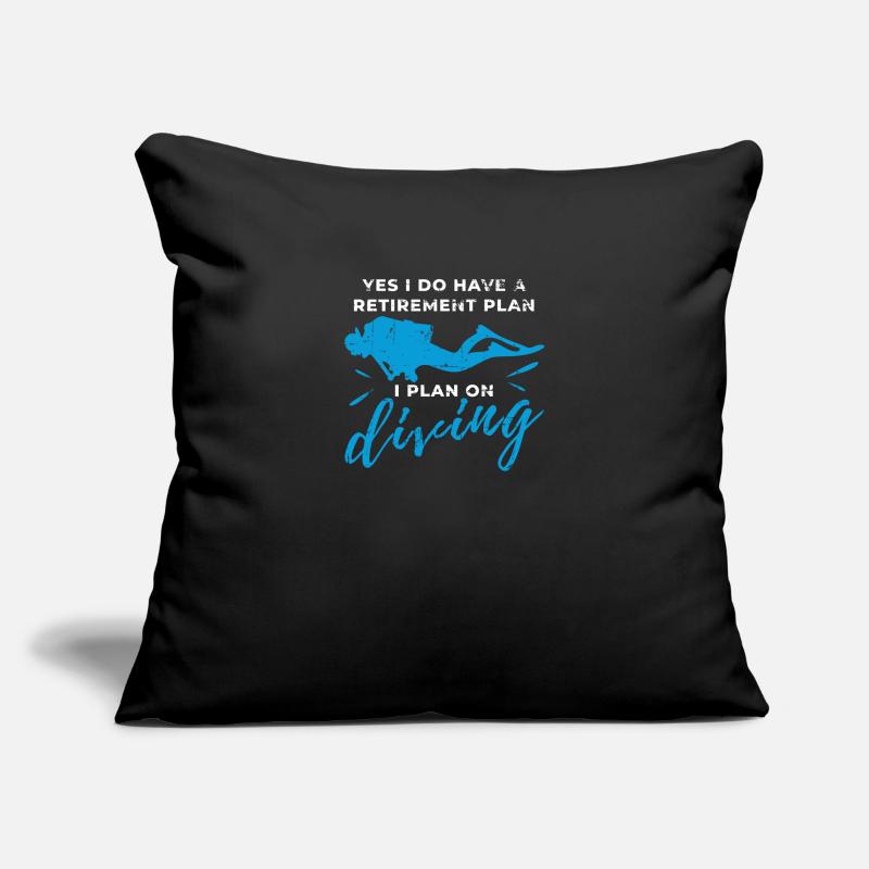 Retirement Plan Scuba Diving plongée plongée Housse de coussin décorative 45 x 45 cm