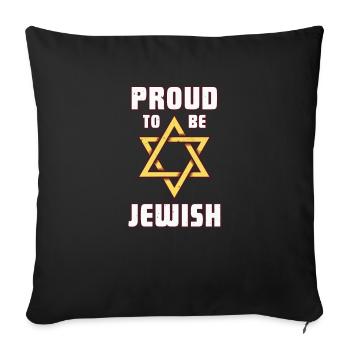 Hebrew Jew Judaism Israel Hanukkah Gift - Sofa pillowcase 17,3'' x 17,3'' (45 x 45 cm) - black - Front