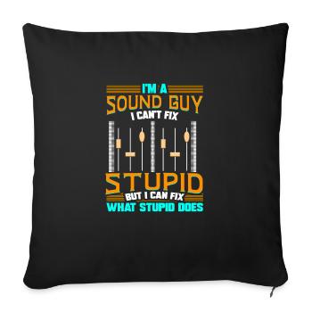 Sound Engineer Music Production DJ Audio Guy - Sofakissenbezug 45 x 45 cm - Schwarz - Vorne