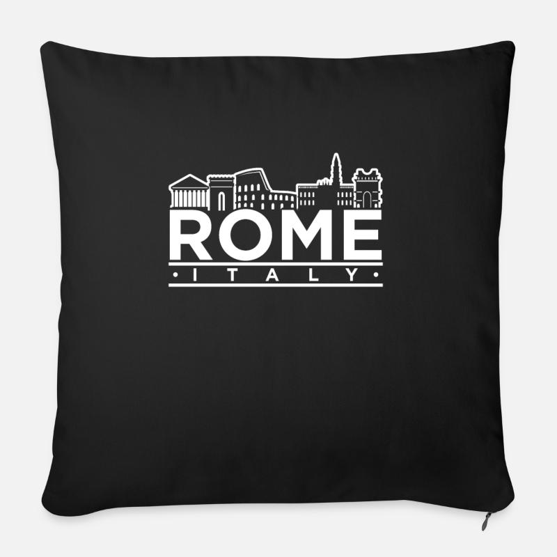 Rom - Sofakissenbezug 45 x 45 cm - Schwarz