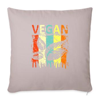 végétalien - Housse de coussin décorative 45 x 45 cm - taupe clair - Devant
