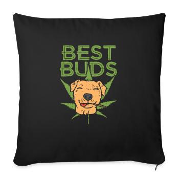 Bester Kumpel - Pitbull Shirt - Sofakissenbezug 45 x 45 cm - Schwarz - Vorne