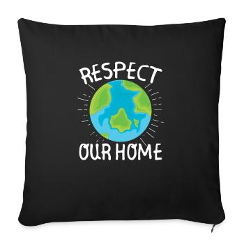 Protection du climat Fridays For Future Demo Climat - Housse de coussin décorative 45 x 45 cm - noir - Devant