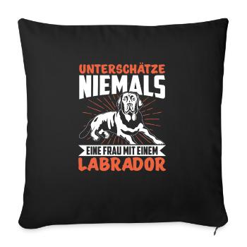 Labrador - Sofakissenbezug 45 x 45 cm - Schwarz - Vorne