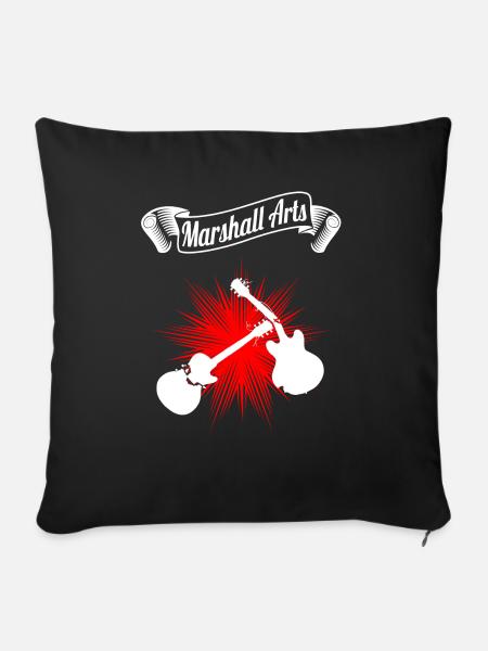 Marshall Arts Gitarre - Sofakissenbezug 45 x 45 cm - Schwarz