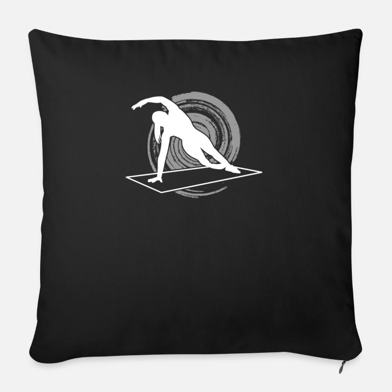 Pilates - Sofakissenbezug 45 x 45 cm - Schwarz