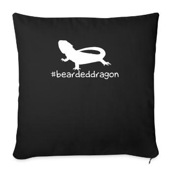 Funny Bearded Dragon Hashtag - Sofa pillowcase 17,3'' x 17,3'' (45 x 45 cm) - black - Front