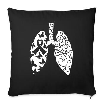 Fibrose kystique CF Métabolisme de la fibrose kystique - Housse de coussin décorative 45 x 45 cm - noir - Devant