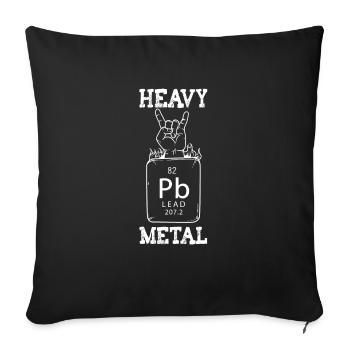 Chimiste des métaux lourds hard rock plomb rock n roll - Housse de coussin décorative 45 x 45 cm - noir - Devant