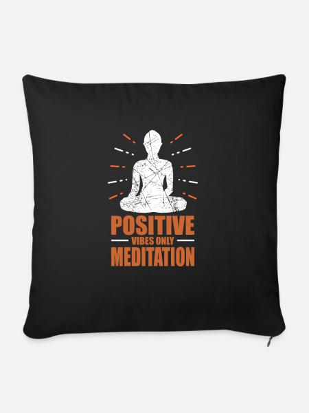 Buddhismus - Sofakissenbezug 45 x 45 cm - Schwarz
