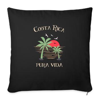 Costa Rica - Housse de coussin décorative 45 x 45 cm - noir - Devant