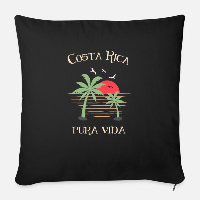 Costa Rica - Sofakissenbezug 45 x 45 cm - Schwarz