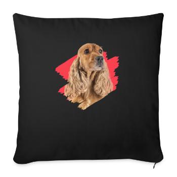 Cocker Spaniel Hündchen Geschenkidee - Sofakissenbezug 45 x 45 cm - Schwarz - Vorne