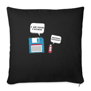 I Am Your Father Lustiger USB Floppy Disk Spruch - Sofakissenbezug 45 x 45 cm - Schwarz - Vorne