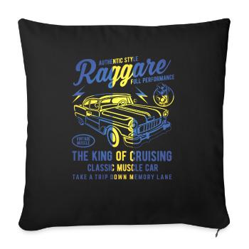 Raggare Roi de croisière Suède - Housse de coussin décorative 45 x 45 cm - noir - Devant