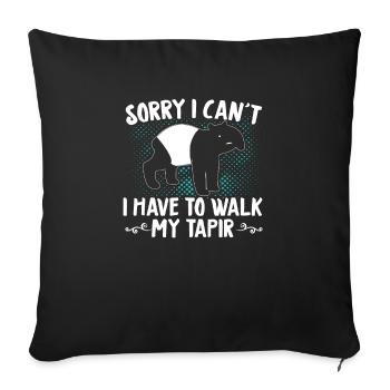 tapir - Housse de coussin décorative 45 x 45 cm - noir - Devant
