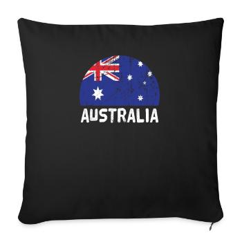 Australie - Housse de coussin décorative 45 x 45 cm - noir - Devant