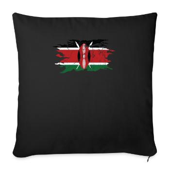 Kenya - Housse de coussin décorative 45 x 45 cm - noir - Devant