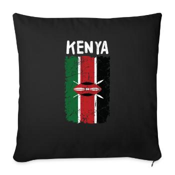 Kenya - Sofa pillowcase 17,3'' x 17,3'' (45 x 45 cm) - black - Front