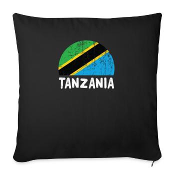 Tanzanie - Housse de coussin décorative 45 x 45 cm - noir - Devant