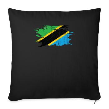 Tanzania - Sofa pillowcase 17,3'' x 17,3'' (45 x 45 cm) - black - Front