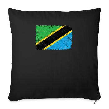 Tanzania - Sofa pillowcase 17,3'' x 17,3'' (45 x 45 cm) - black - Front