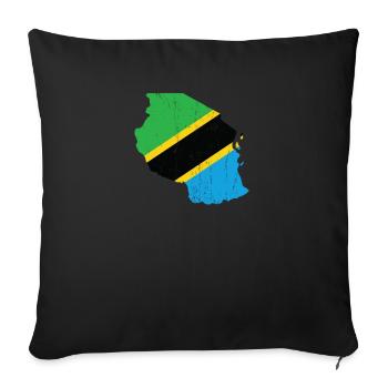 Tanzania - Sofa pillowcase 17,3'' x 17,3'' (45 x 45 cm) - black - Front