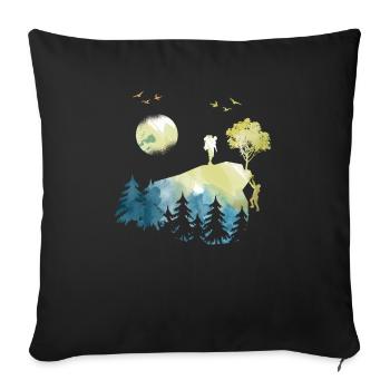 Climbing mountaineering and hiking - Sofa pillowcase 17,3'' x 17,3'' (45 x 45 cm) - black - Front